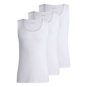 Boss Mens Scoop Neck Regular Tank Top (Pack of 3) / White